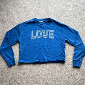 Blue Love Graphic Sweatshirt